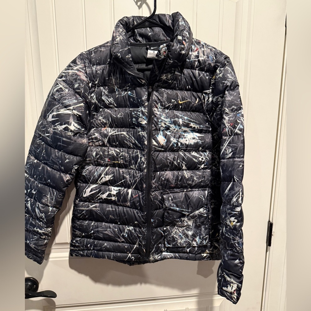 Nike Down Black Camo Puffer Jacket & Vest Womens large